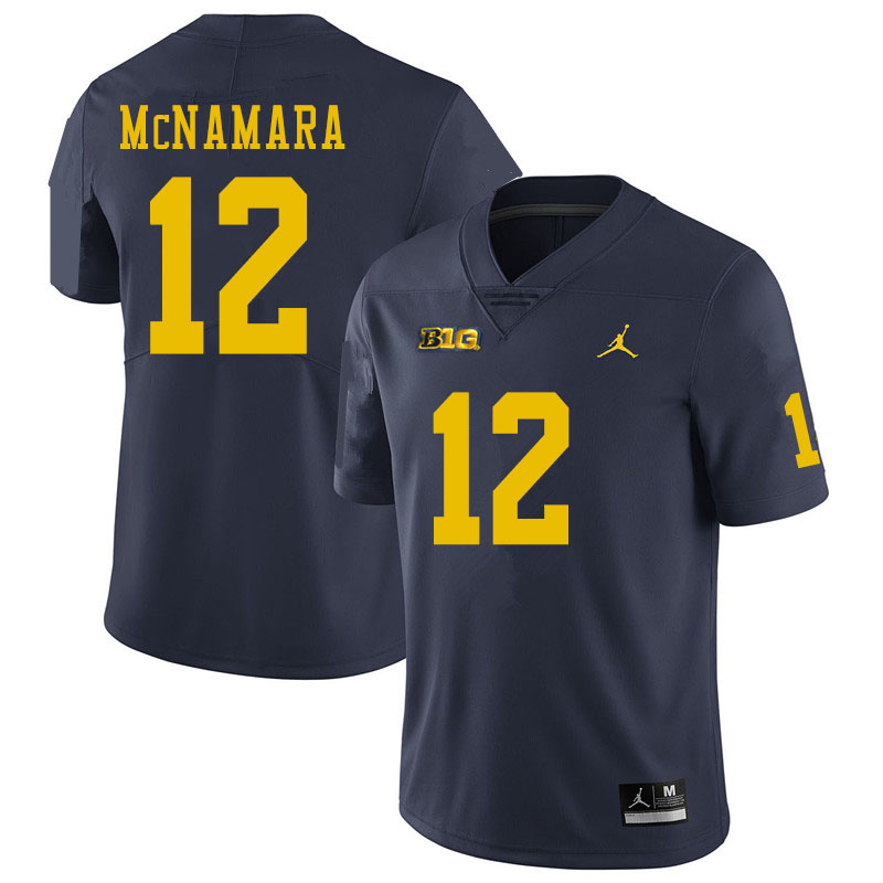 Men #12 Cade McNamara Michigan Wolverines College Football Jerseys Sale-Navy